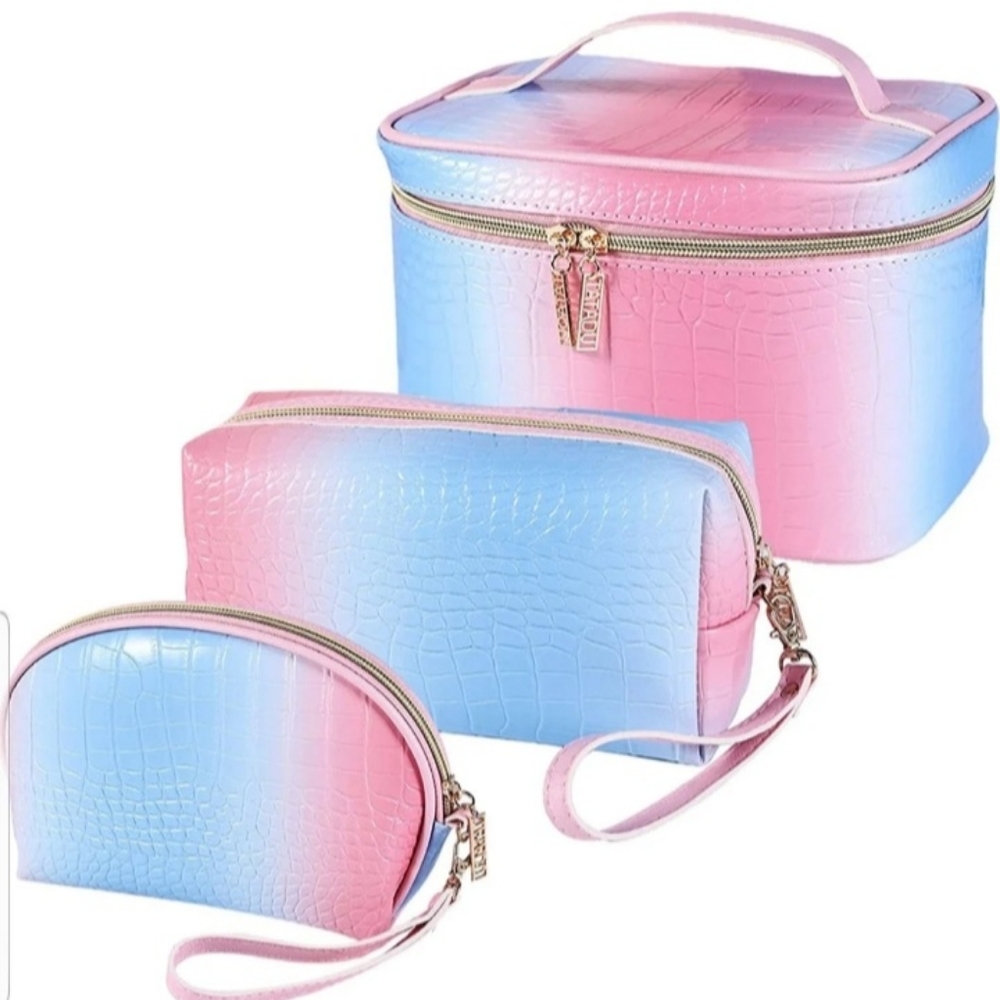3-Piece Cosmetic Bag Portable Travel Cosmetic Bag Waterproof Storage